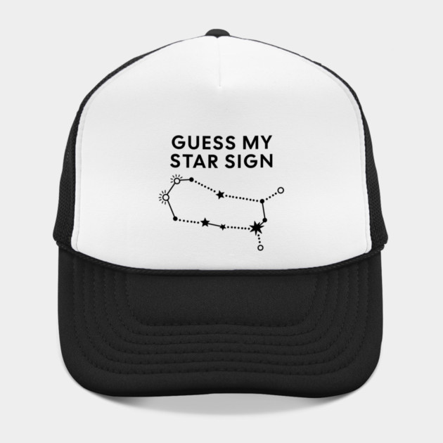 Guess My Star Sign – Gemini Zodiac, Astrology Constellation - Black Prin by Designed By Marty