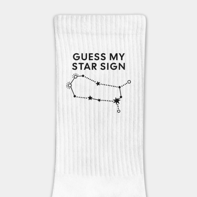 Guess My Star Sign – Gemini Zodiac, Astrology Constellation - Black Prin by Designed By Marty