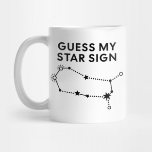 Guess My Star Sign – Gemini Zodiac, Astrology Constellation - Black Prin Mug
