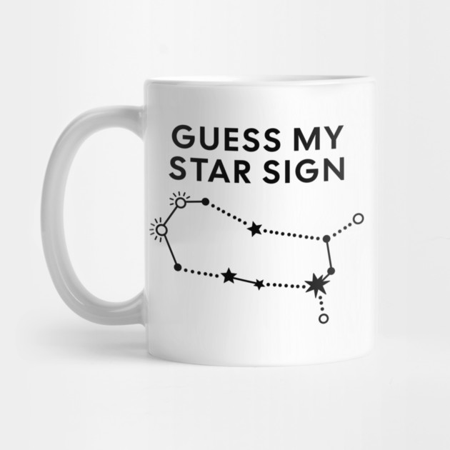 Guess My Star Sign – Gemini Zodiac, Astrology Constellation - Black Prin by Designed By Marty