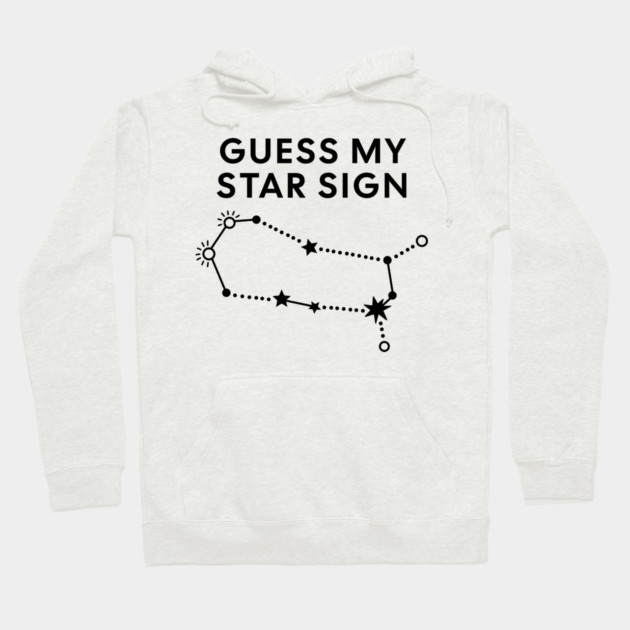 Guess My Star Sign – Gemini Zodiac, Astrology Constellation - Black Prin Hoodie by Designed By Marty