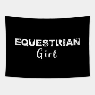 Equestrian Girl (White) Tapestry