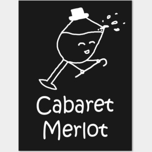Cabaret Merlot White Posters and Art