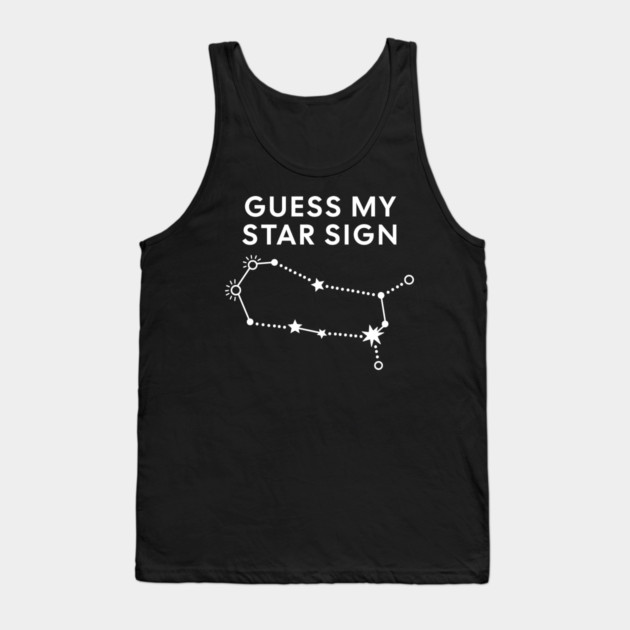 Guess My Star Sign – Gemini Zodiac, Astrology Constellation - White Print Tank Top by Designed By Marty
