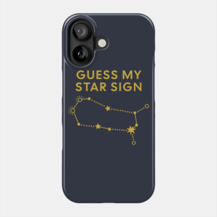 Guess My Star Sign – Gemini Zodiac, Astrology Constellation - Classic Gold Print Phone Case