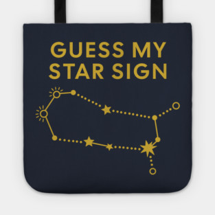 Guess My Star Sign – Gemini Zodiac, Astrology Constellation - Classic Gold Print Tote