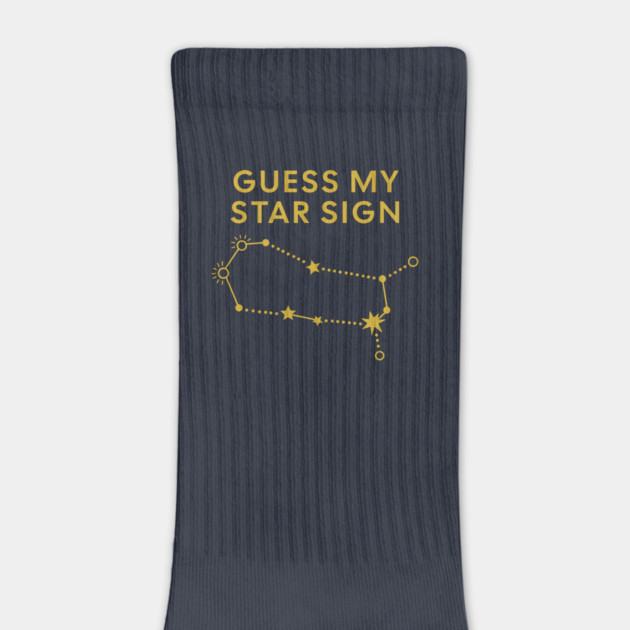 Guess My Star Sign – Gemini Zodiac, Astrology Constellation - Classic Gold Print by Designed By Marty