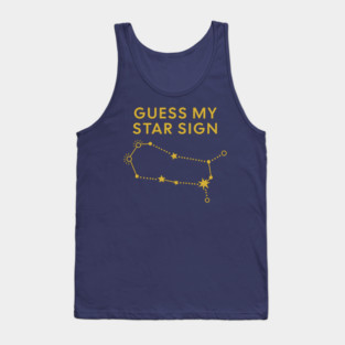 Guess My Star Sign – Gemini Zodiac, Astrology Constellation - Classic Gold Print Tank Top