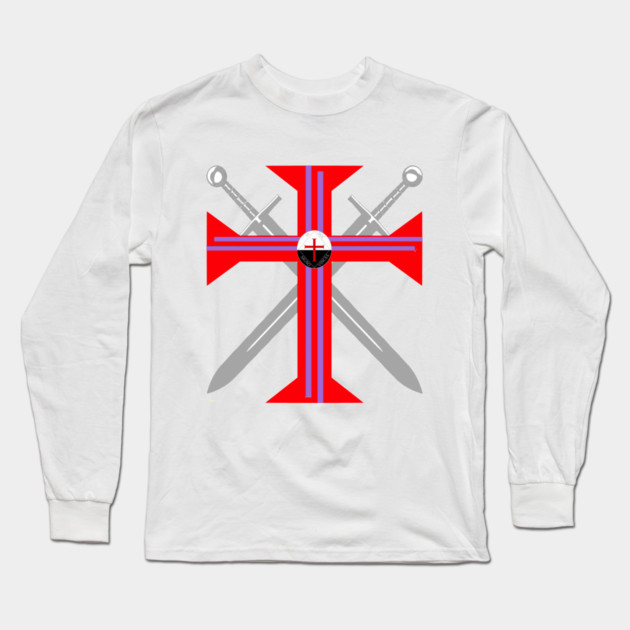 Knights Templar Long Sleeve T-Shirt by Badsy