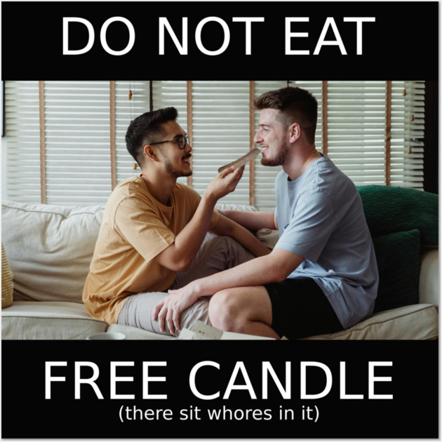 do not eat free candle Wall Art by Meiden Life