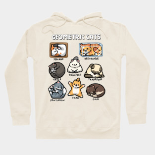 Geometric Cats Hoodie