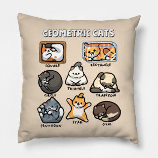 Geometric Cats Pillow