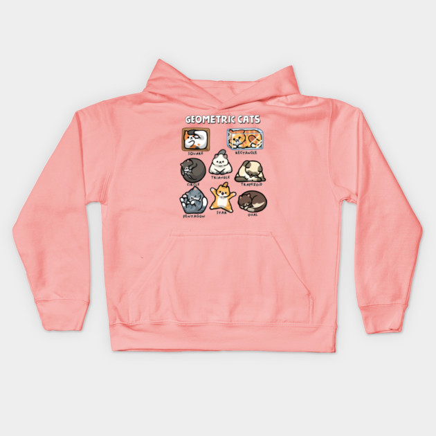 Geometric Cats Kids Hoodie by GoshWow®