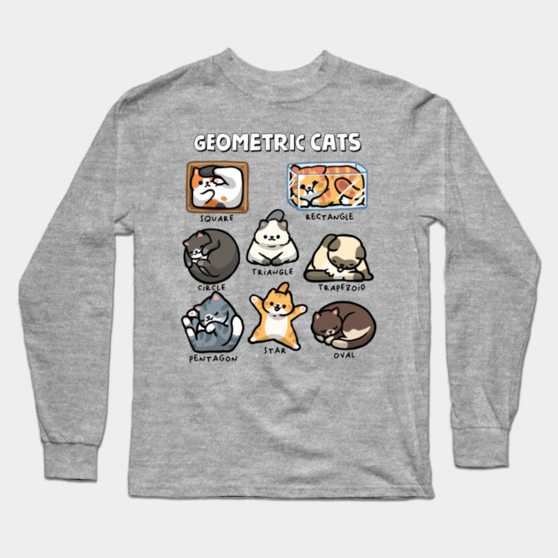 Geometric Cats Long Sleeve T-Shirt by GoshWow®