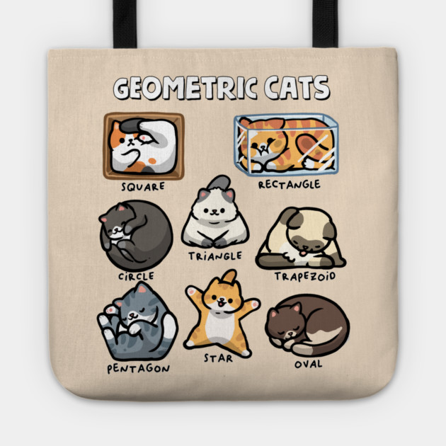 Geometric Cats Tote by GoshWow®