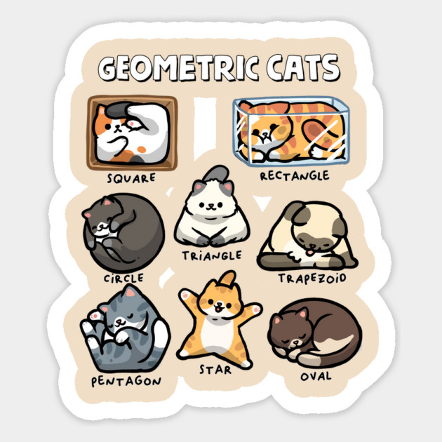 Geometric Cats Magnet by GoshWow®