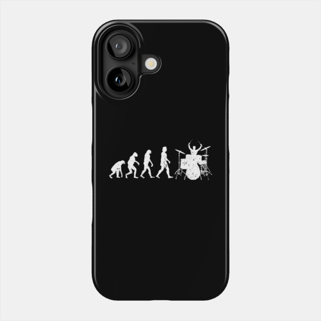 Drumming Evolution Funny Drummer Phone Case by yangho
