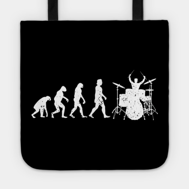 Drumming Evolution Funny Drummer Tote by yangho
