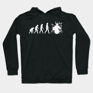 Drumming Evolution Funny Drummer Hoodie