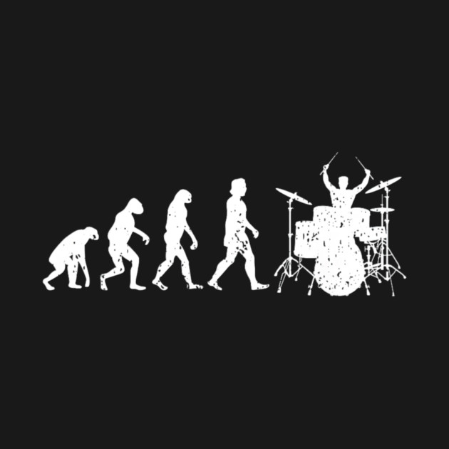 Drumming Evolution Funny Drummer by yangho