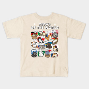 Meows Of The World Kids T-Shirt