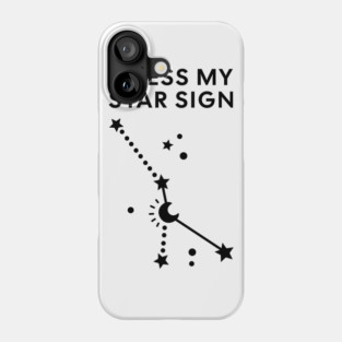 Guess My Star Sign – Cancer Zodiac, Astrology Constellation - Black Print Phone Case