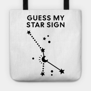 Guess My Star Sign – Cancer Zodiac, Astrology Constellation - Black Print Tote
