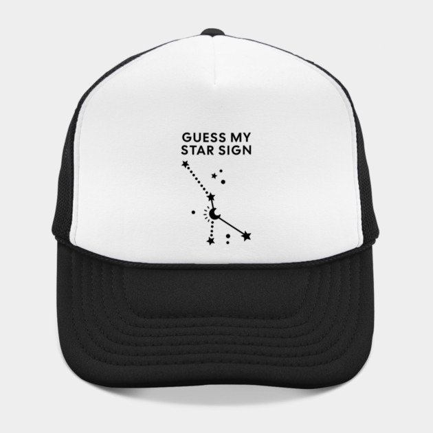 Guess My Star Sign – Cancer Zodiac, Astrology Constellation - Black Print by Designed By Marty