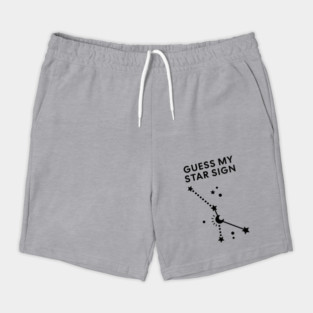 Guess My Star Sign – Cancer Zodiac, Astrology Constellation - Black Print Shorts