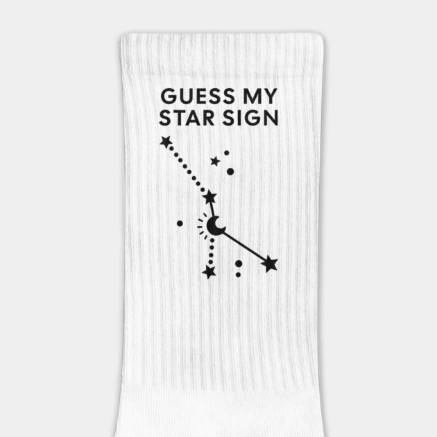 Guess My Star Sign – Cancer Zodiac, Astrology Constellation - Black Print by Designed By Marty
