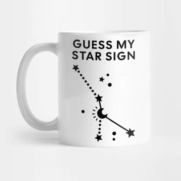 Guess My Star Sign – Cancer Zodiac, Astrology Constellation - Black Print by Designed By Marty