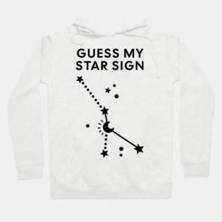 Guess My Star Sign – Cancer Zodiac, Astrology Constellation - Black Print Hoodie