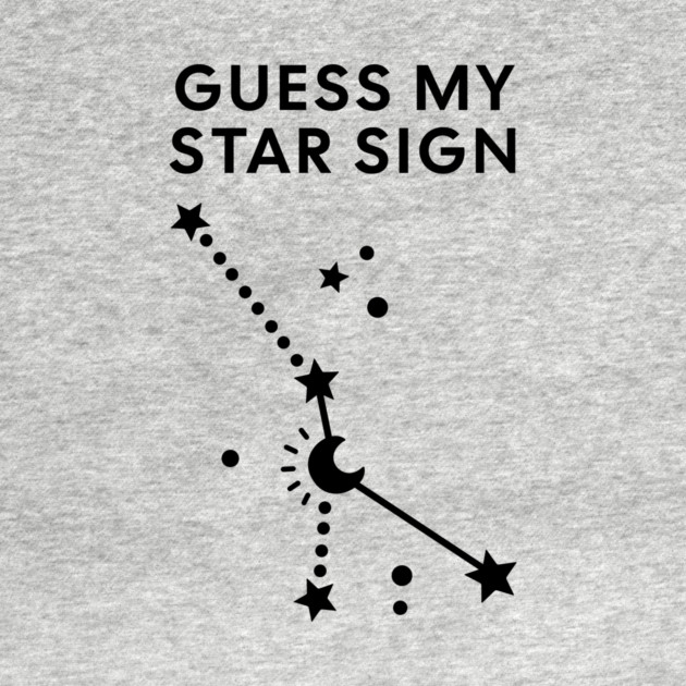 Guess My Star Sign – Cancer Zodiac, Astrology Constellation - Black Print by Designed By Marty