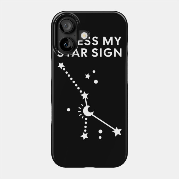Guess My Star Sign – Cancer Zodiac, Astrology Constellation - White Print Phone Case by Designed By Marty