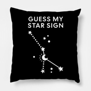 Guess My Star Sign – Cancer Zodiac, Astrology Constellation - White Print Pillow