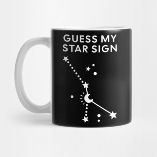 Guess My Star Sign – Cancer Zodiac, Astrology Constellation - White Print Mug