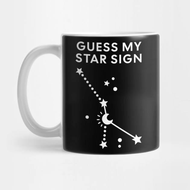 Guess My Star Sign – Cancer Zodiac, Astrology Constellation - White Print by Designed By Marty