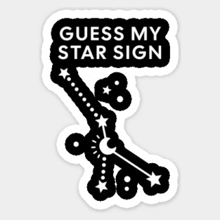 Guess My Star Sign – Cancer Zodiac, Astrology Constellation - White Print Magnet