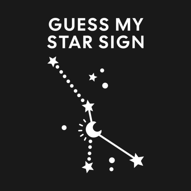Guess My Star Sign – Cancer Zodiac, Astrology Constellation - White Print by Designed By Marty