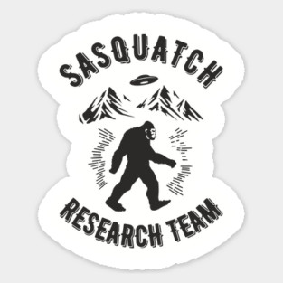 Sasquatch Research Team Hiking Squad Sticker
