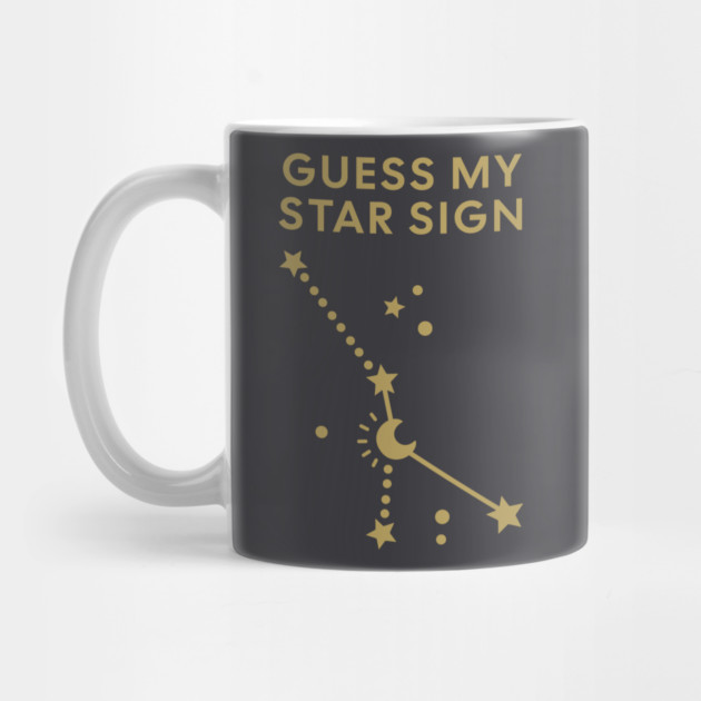 Guess My Star Sign – Cancer Zodiac, Astrology Constellation - Antique Gold Print by Designed By Marty