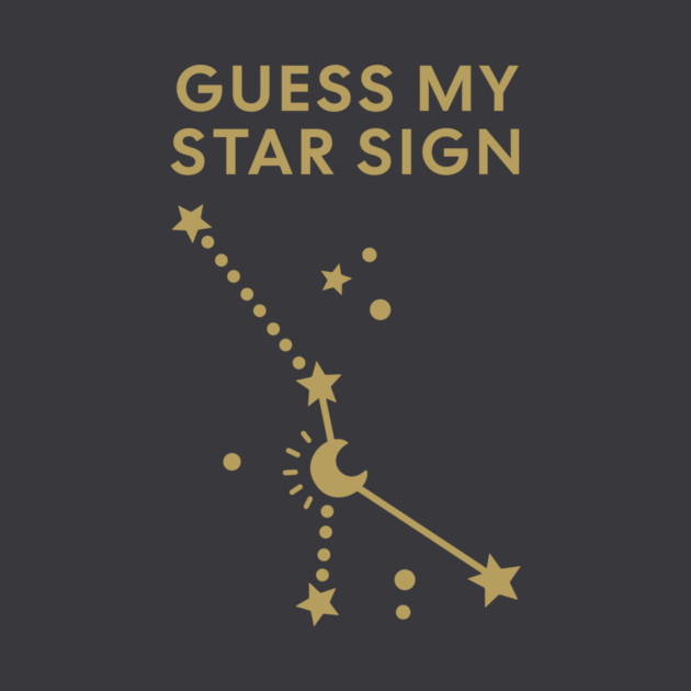 Guess My Star Sign – Cancer Zodiac, Astrology Constellation - Antique Gold Print by Designed By Marty