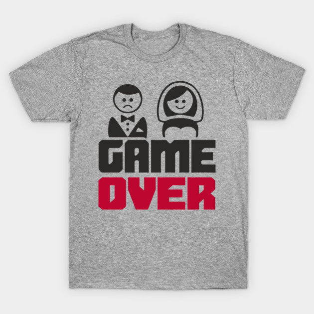 Game Over Bachelor Party Marriage Sarcasm T-Shirt by Anticorporati