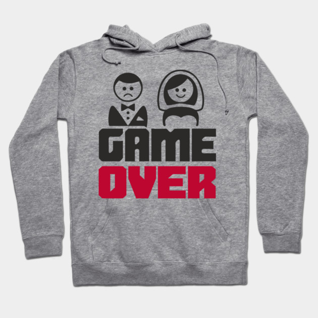 Game Over Bachelor Party Marriage Sarcasm Hoodie by Anticorporati