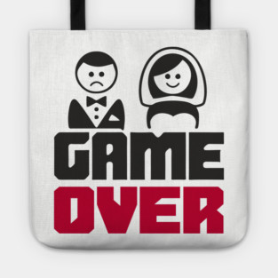 Game Over Bachelor Party Marriage Sarcasm Tote