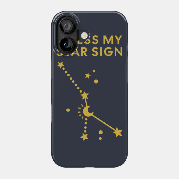 Guess My Star Sign – Cancer Zodiac, Astrology Constellation - Classic Gold Print Phone Case by Designed By Marty