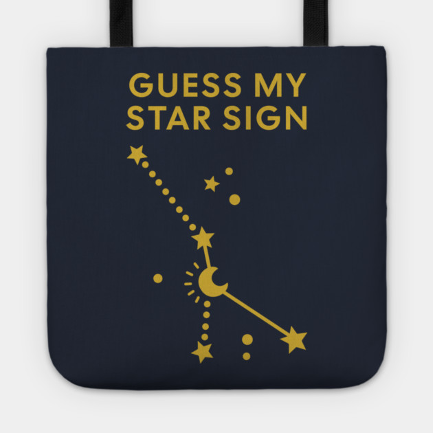 Guess My Star Sign – Cancer Zodiac, Astrology Constellation - Classic Gold Print Tote by Designed By Marty