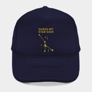 Guess My Star Sign – Cancer Zodiac, Astrology Constellation - Classic Gold Print Hat