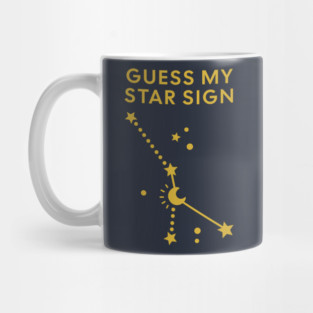Guess My Star Sign – Cancer Zodiac, Astrology Constellation - Classic Gold Print Mug