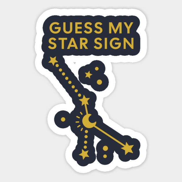 Guess My Star Sign – Cancer Zodiac, Astrology Constellation - Classic Gold Print Magnet by Designed By Marty